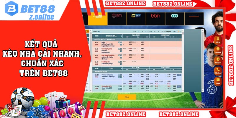 Kết quả kèo nhà cái nhanh, chuẩn xác trên BET88
